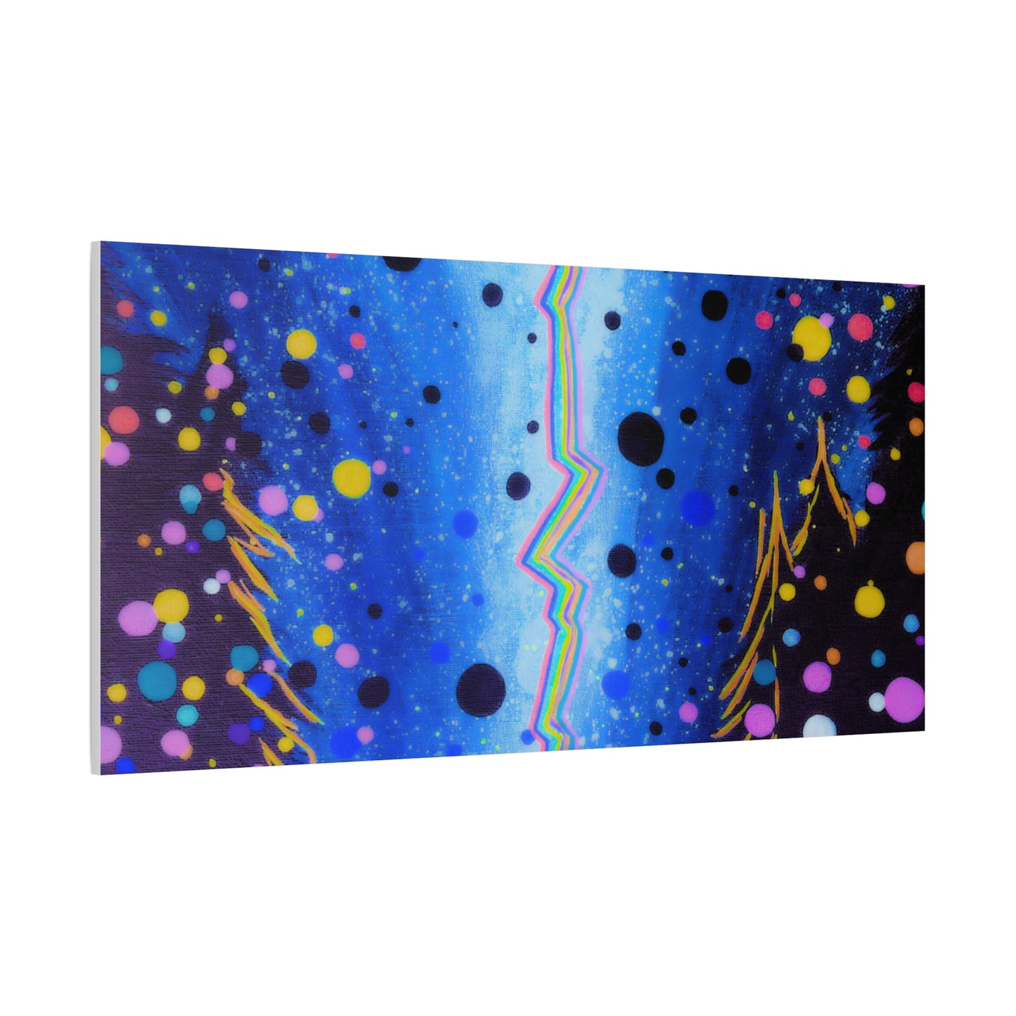 Blue Galaxy Cosmic Night Canvas Art