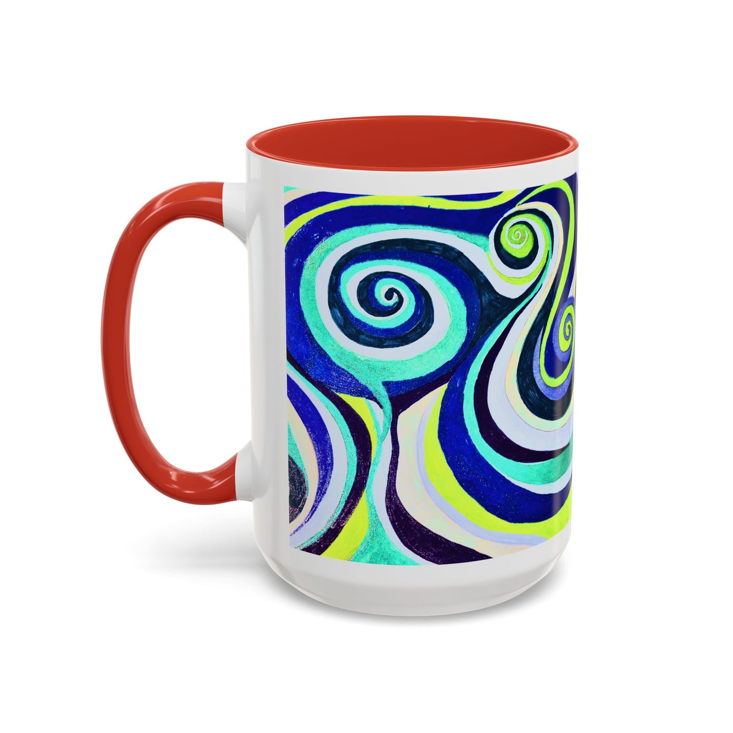 Abstract Swirl Accent Coffee Mug