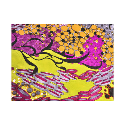 Vibrant Yellow & Magenta Wall Art