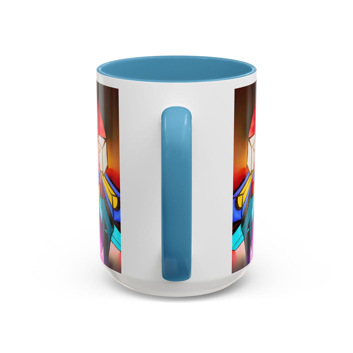 Abstract Neon Art Coffee Mug — Colorful Geometric Accent Mug