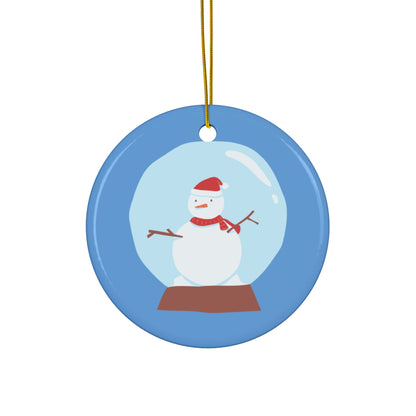 Ceramic Snow Globe Ornament