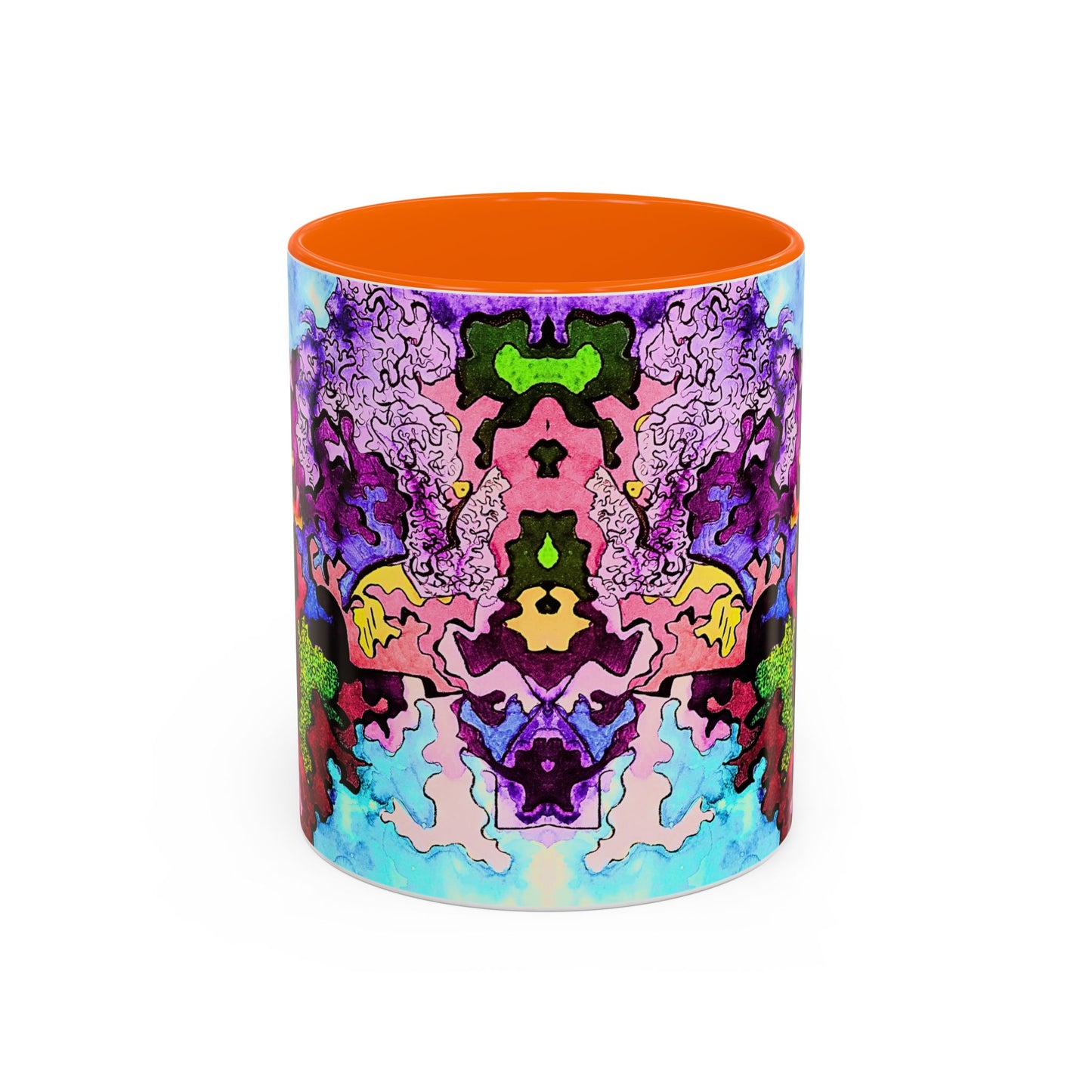 Abstract Colorful Art Coffee Mug — Vibrant Symmetry Accent Mug