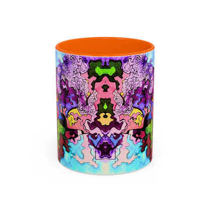 Abstract Colorful Art Coffee Mug — Vibrant Symmetry Accent Mug