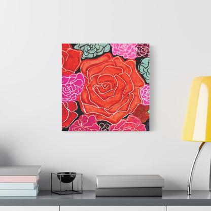 Bold Rose Floral Canvas Print