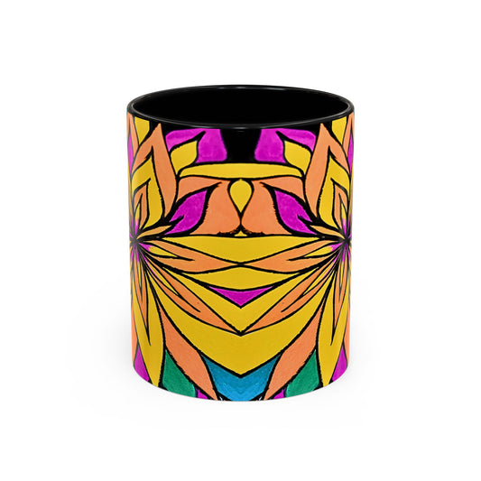 Coffee Mug — Bright Floral Mandala Accent Ceramic Mug (11/15oz)