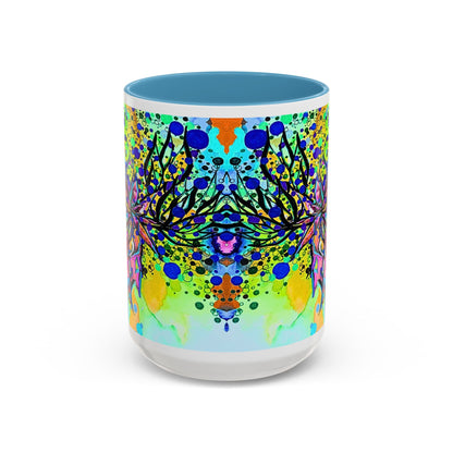 Artistic Floral Coffee Mug — Colorful Watercolor Mandala Accent Mug (11/15oz)