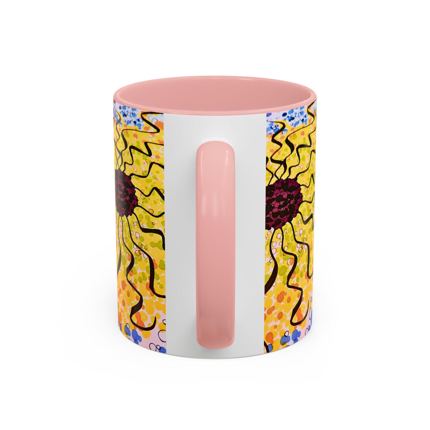 Sunburst Floral Accent Coffee Mug