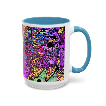 Vibrant Psychedelic Accent Coffee Mug – Colorful Abstract Art (11/15oz)