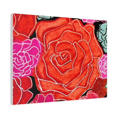 Bold Rose Floral Canvas Print
