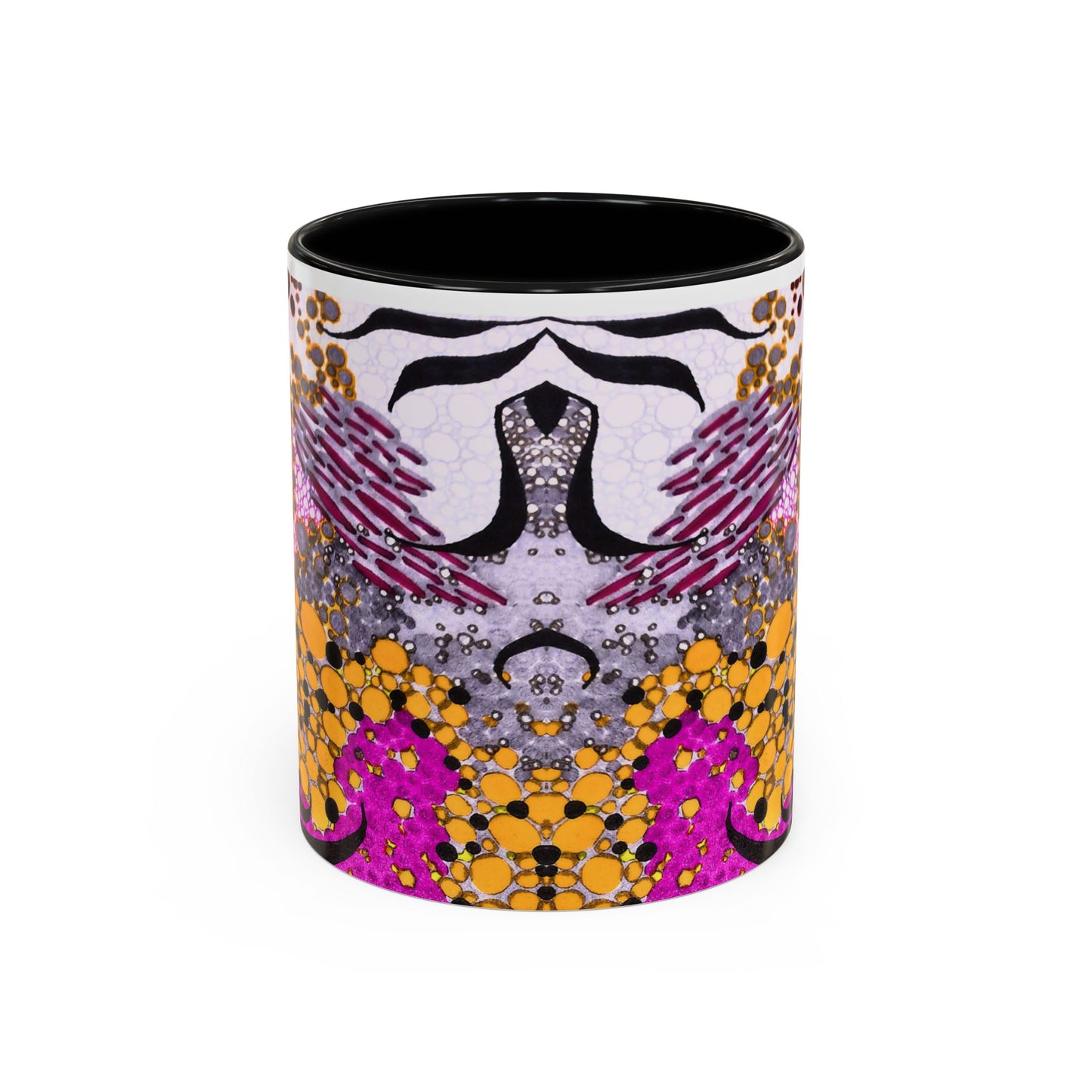 Accent Coffee Mug — Vibrant Abstract Floral Pattern (11/15oz)
