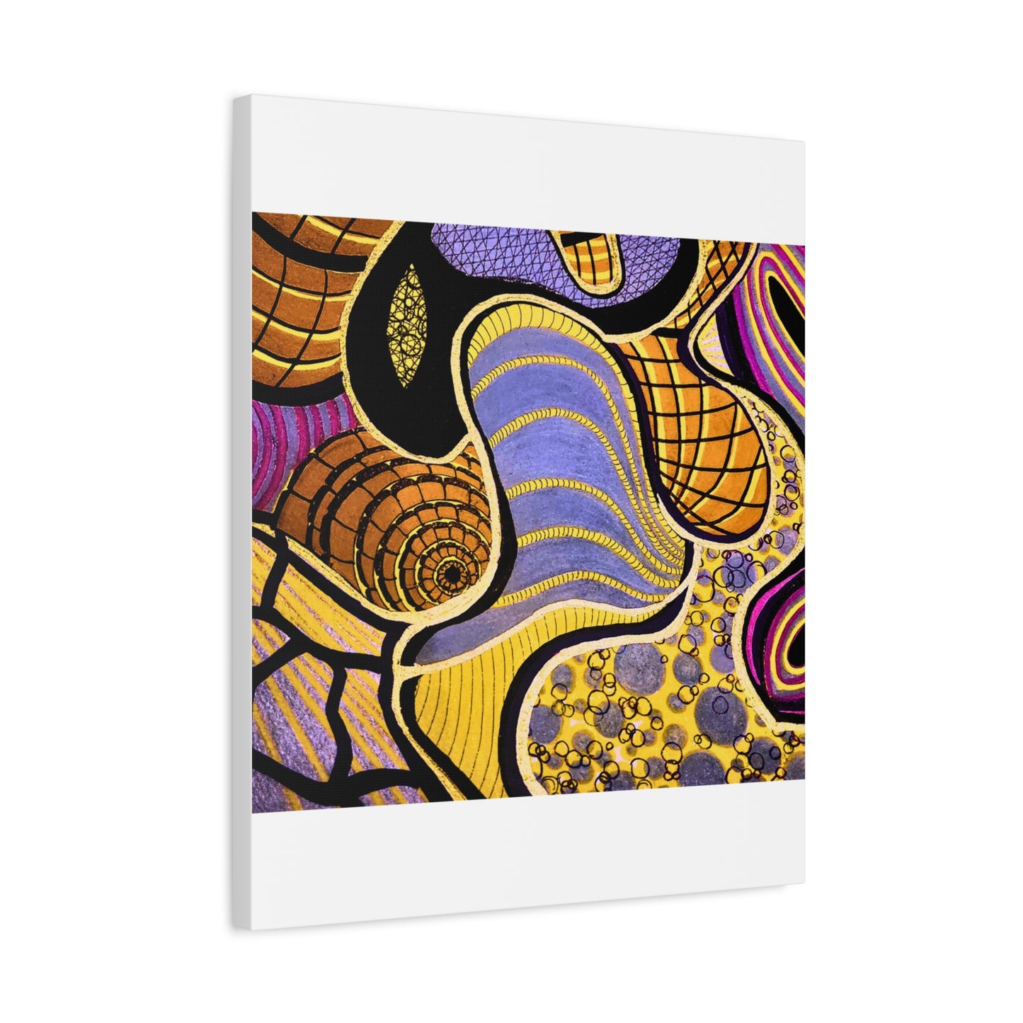 Abstract Gold & Purple Canvas Art