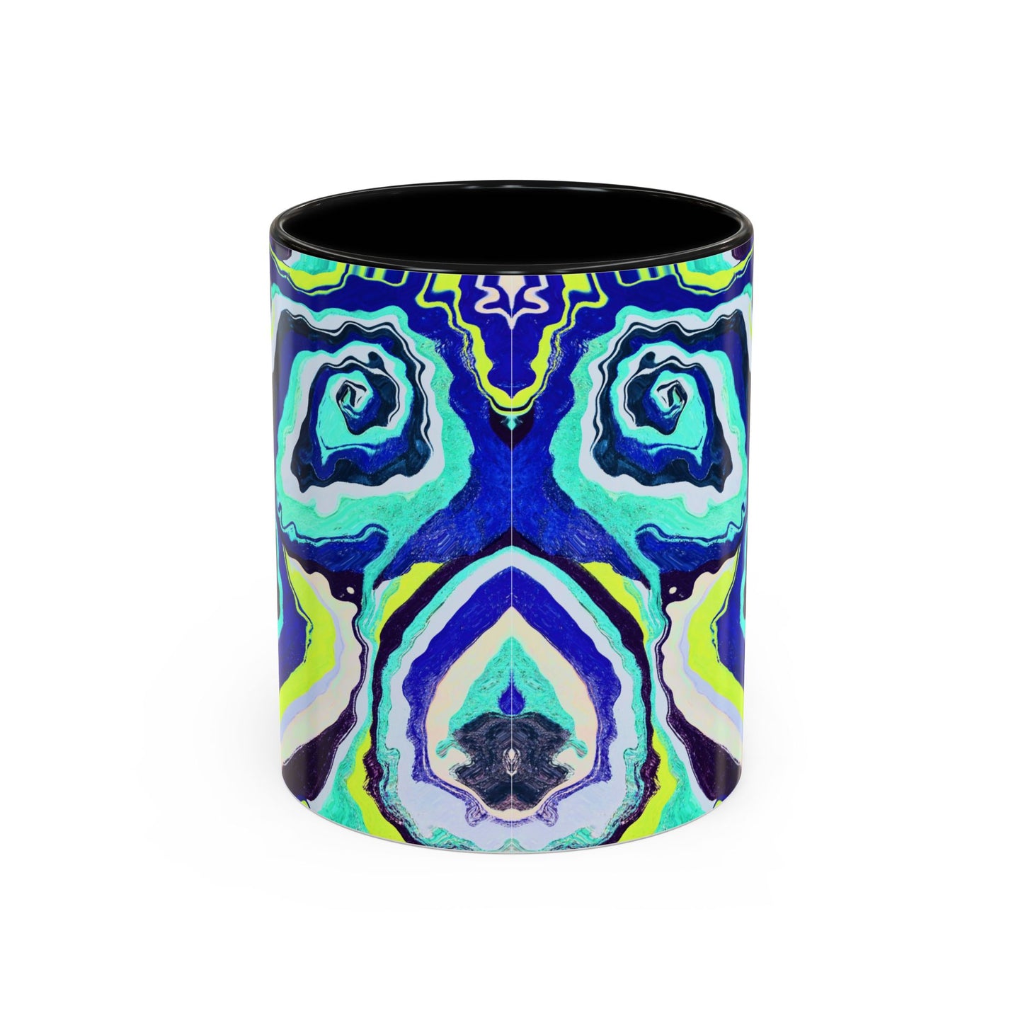 Abstract Blue Swirl Accent Coffee Mug