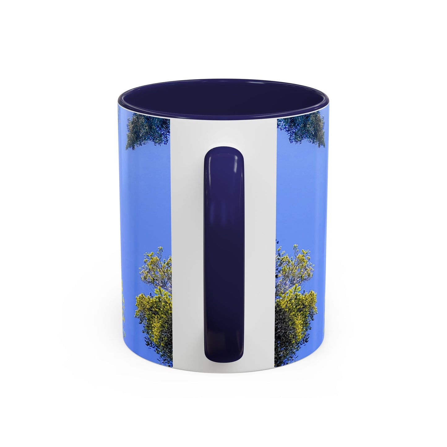 Scenic Pine Tree Sky Accent Coffee Mug – Nature Photography 11/15oz