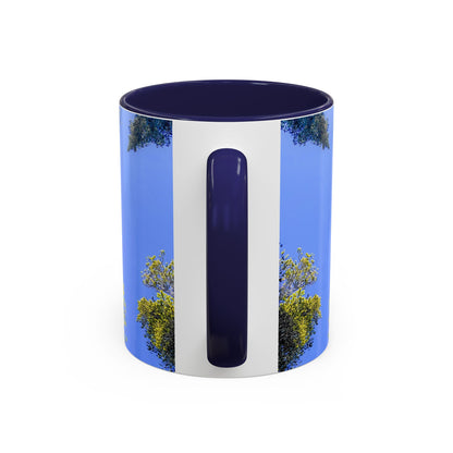 Scenic Pine Tree Sky Accent Coffee Mug – Nature Photography 11/15oz