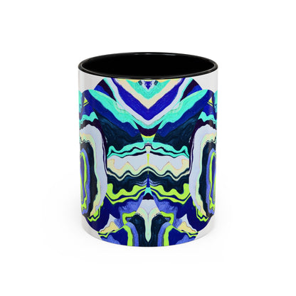 Abstract Ocean Waves Accent Mug