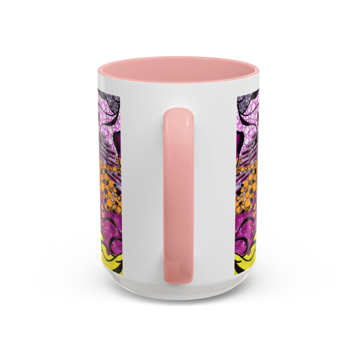 Accent Coffee Mug — Vibrant Abstract Floral Pattern (11/15oz)