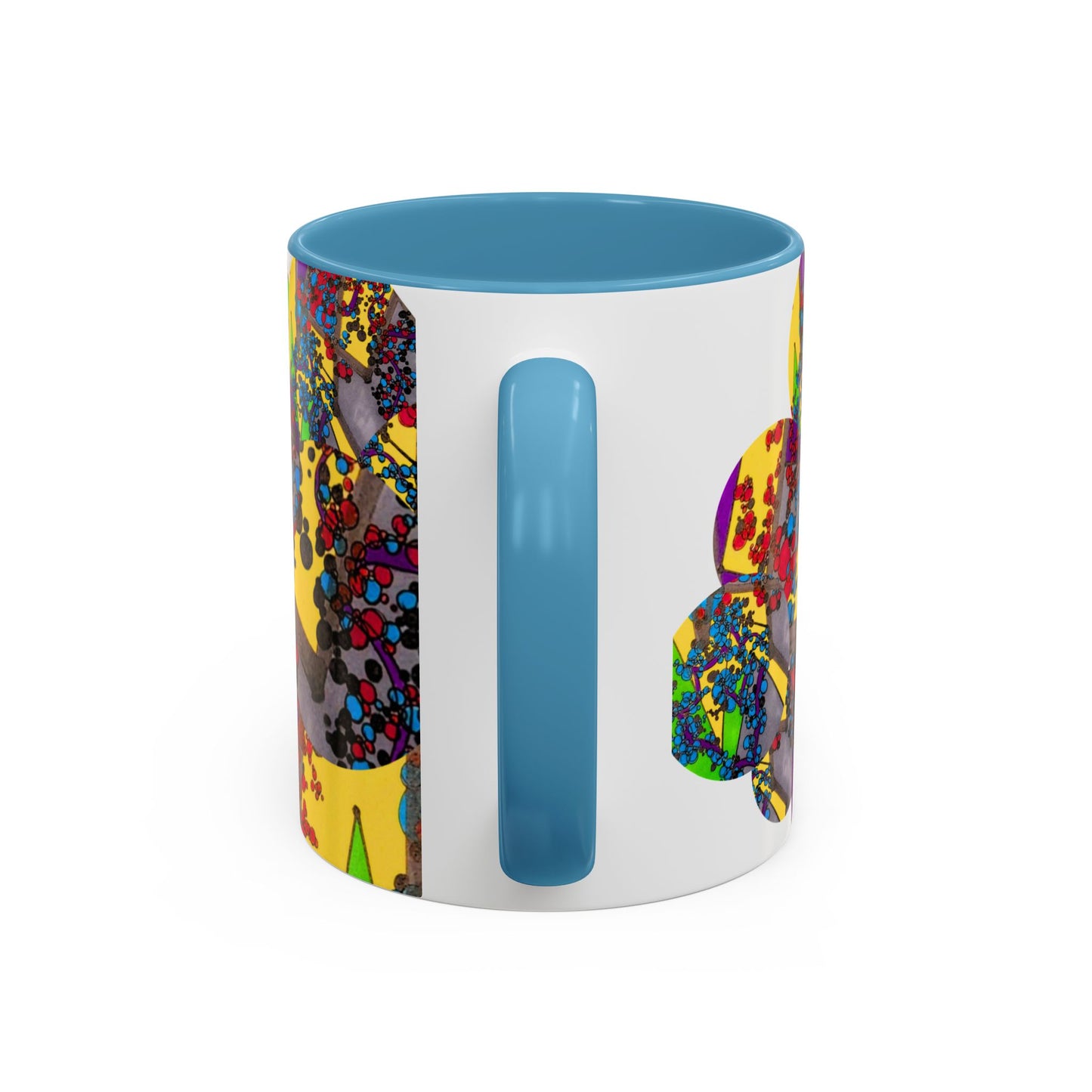 Abstract Colorburst Accent Coffee Mug — Vibrant Pop Art Design