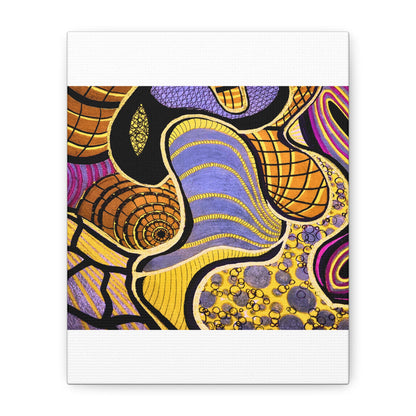 Abstract Gold & Purple Canvas Art