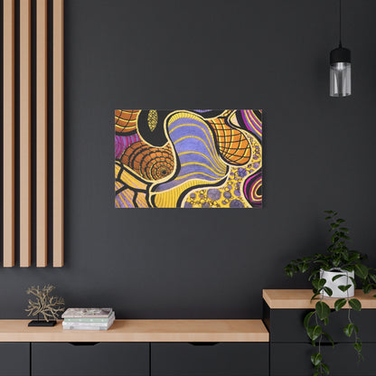 Abstract Gold & Purple Canvas Art