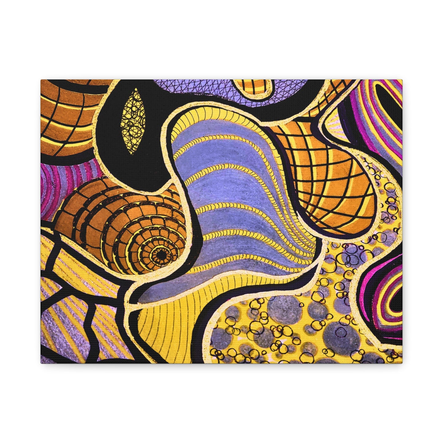 Abstract Gold & Purple Canvas Art