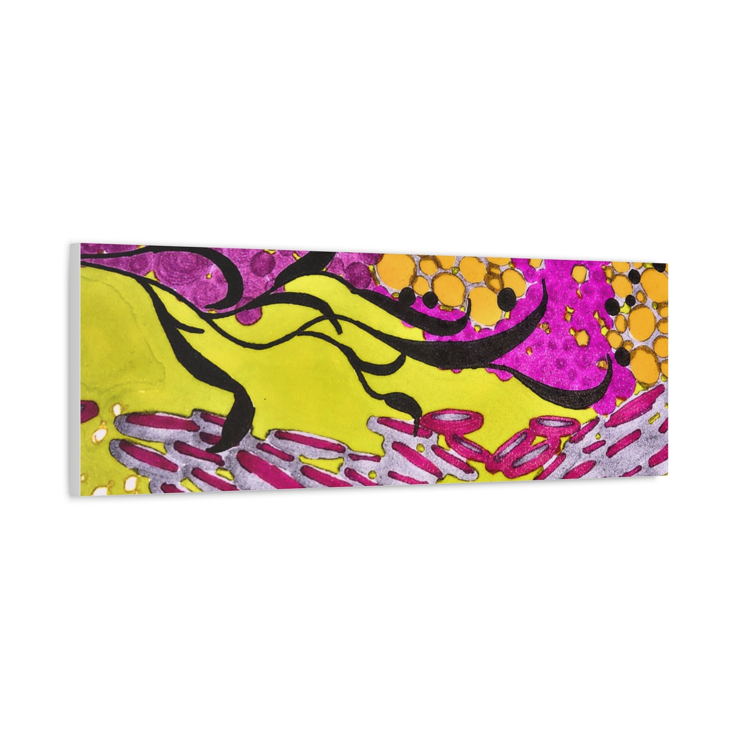 Vibrant Yellow & Magenta Wall Art