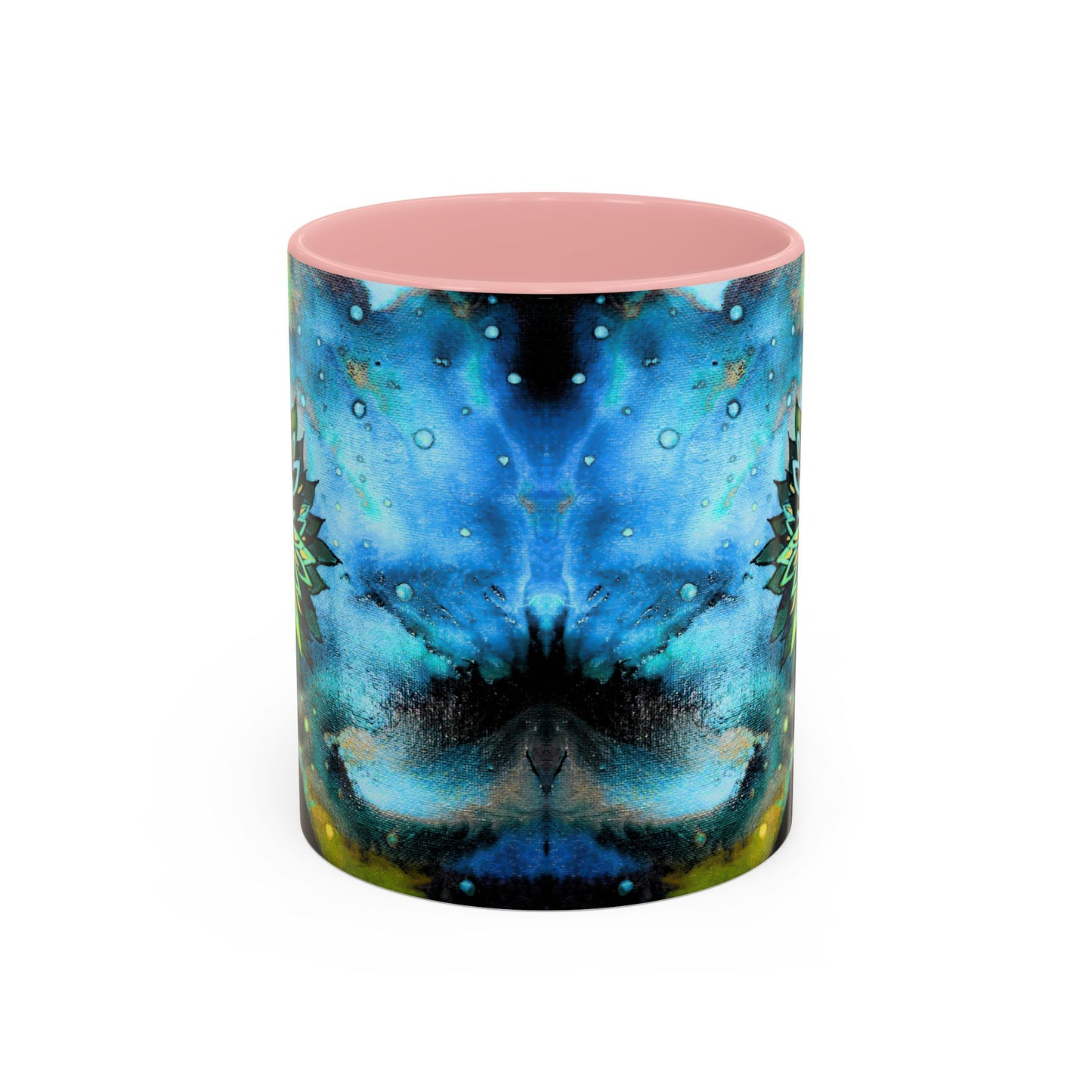 Blue Galaxy Floral Accent Coffee Mug — 11/15oz