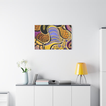 Abstract Gold & Purple Canvas Art