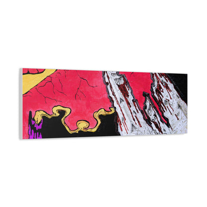 Surreal Mountain Flame Matte Canvas Wall Art