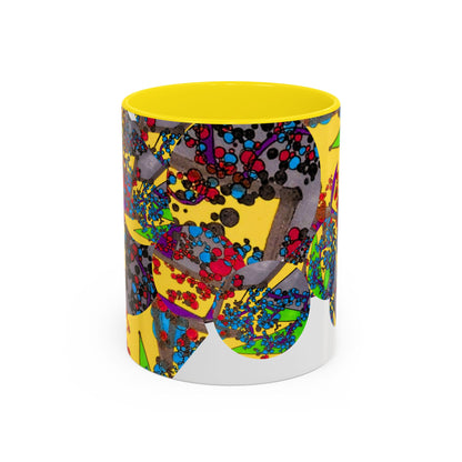 Abstract Colorburst Accent Coffee Mug — Vibrant Pop Art Design