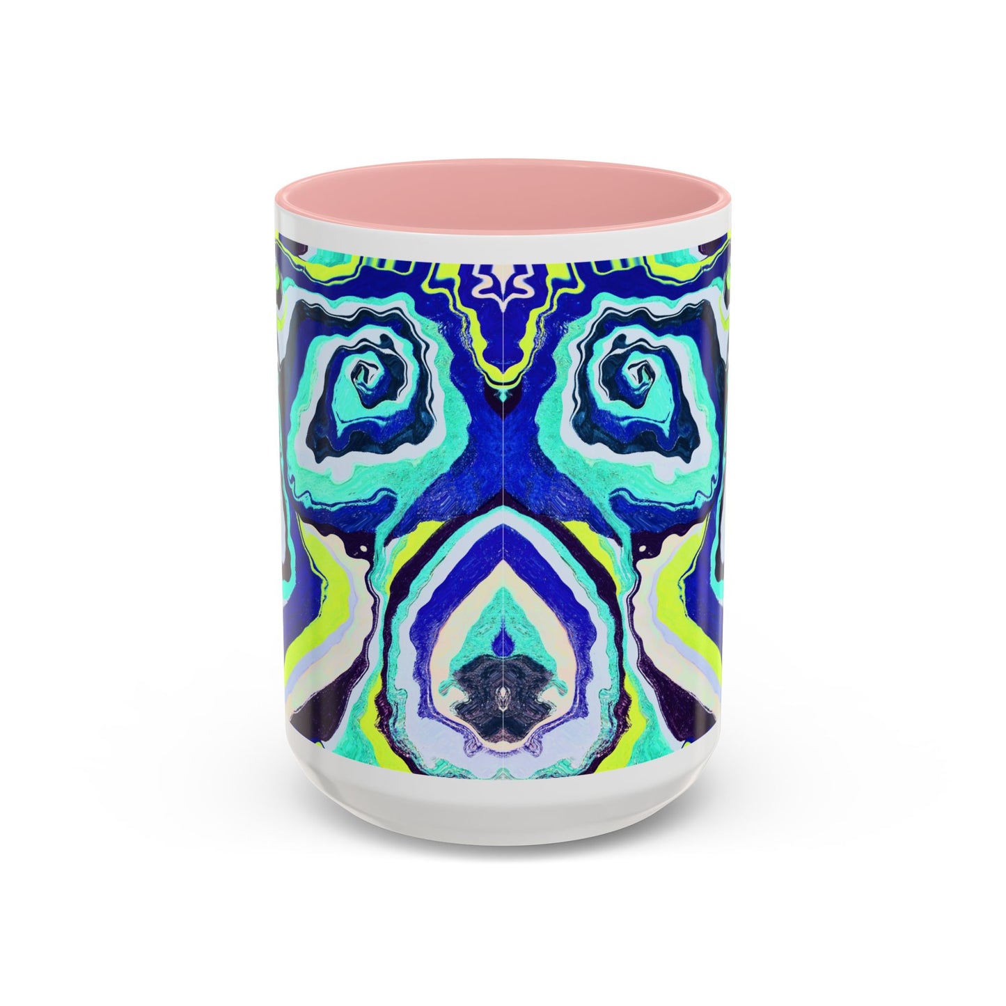 Abstract Blue Swirl Accent Coffee Mug