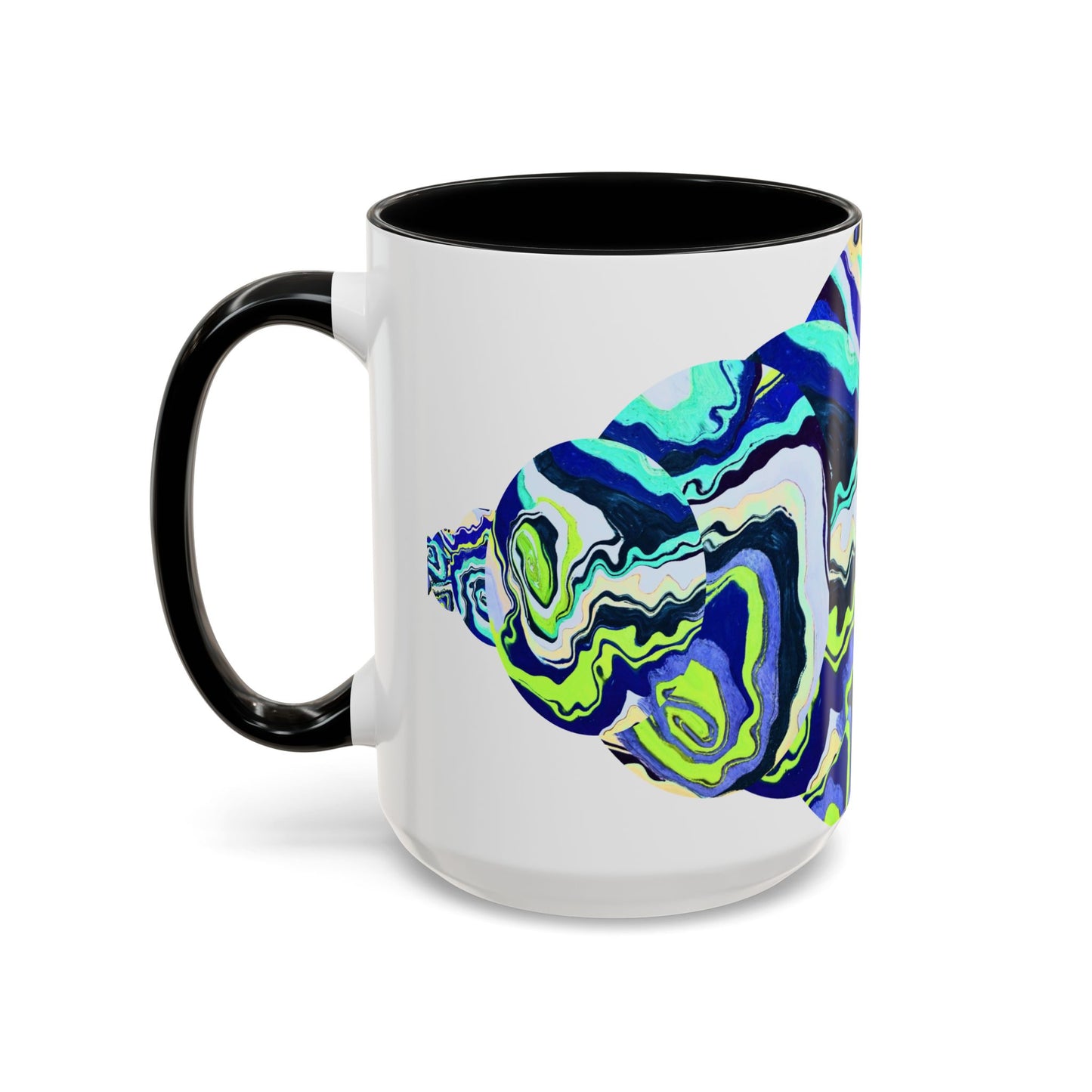 Abstract Ocean Waves Accent Mug