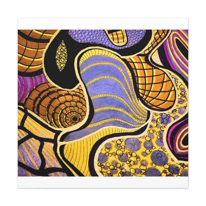 Abstract Gold & Purple Canvas Art