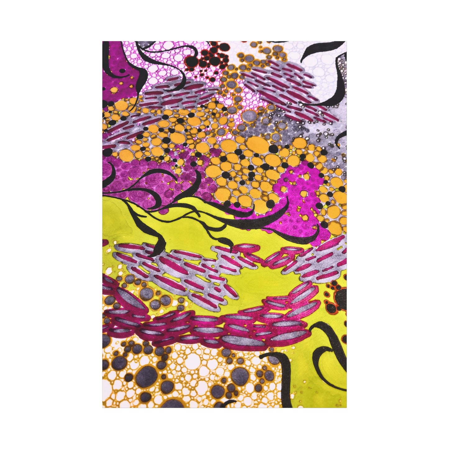 Vibrant Yellow & Magenta Wall Art