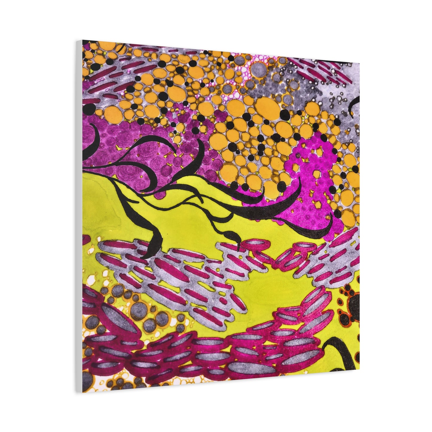 Vibrant Yellow & Magenta Wall Art