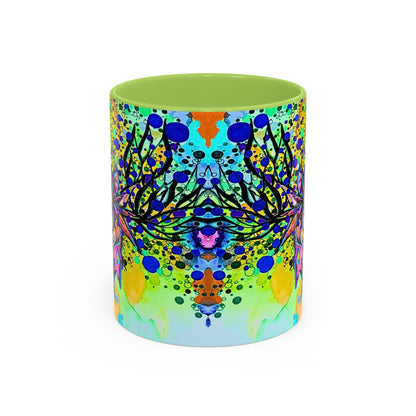 Artistic Floral Coffee Mug — Colorful Watercolor Mandala Accent Mug (11/15oz)