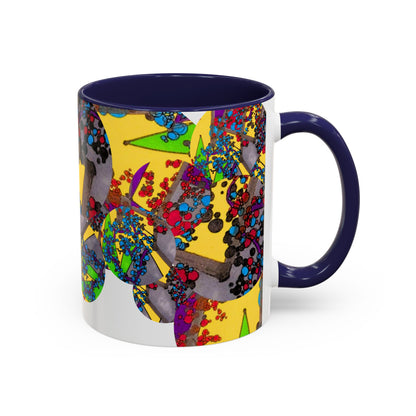 Abstract Colorburst Accent Coffee Mug — Vibrant Pop Art Design