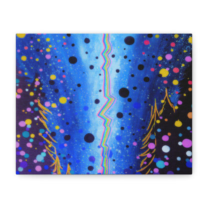 Blue Galaxy Cosmic Night Canvas Art