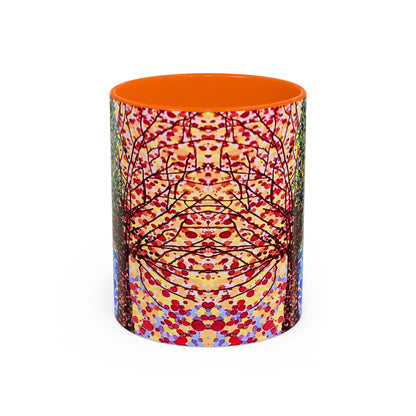Accent Coffee Mug - Colorful Pointillist Tree Art Cup (11/15 oz)