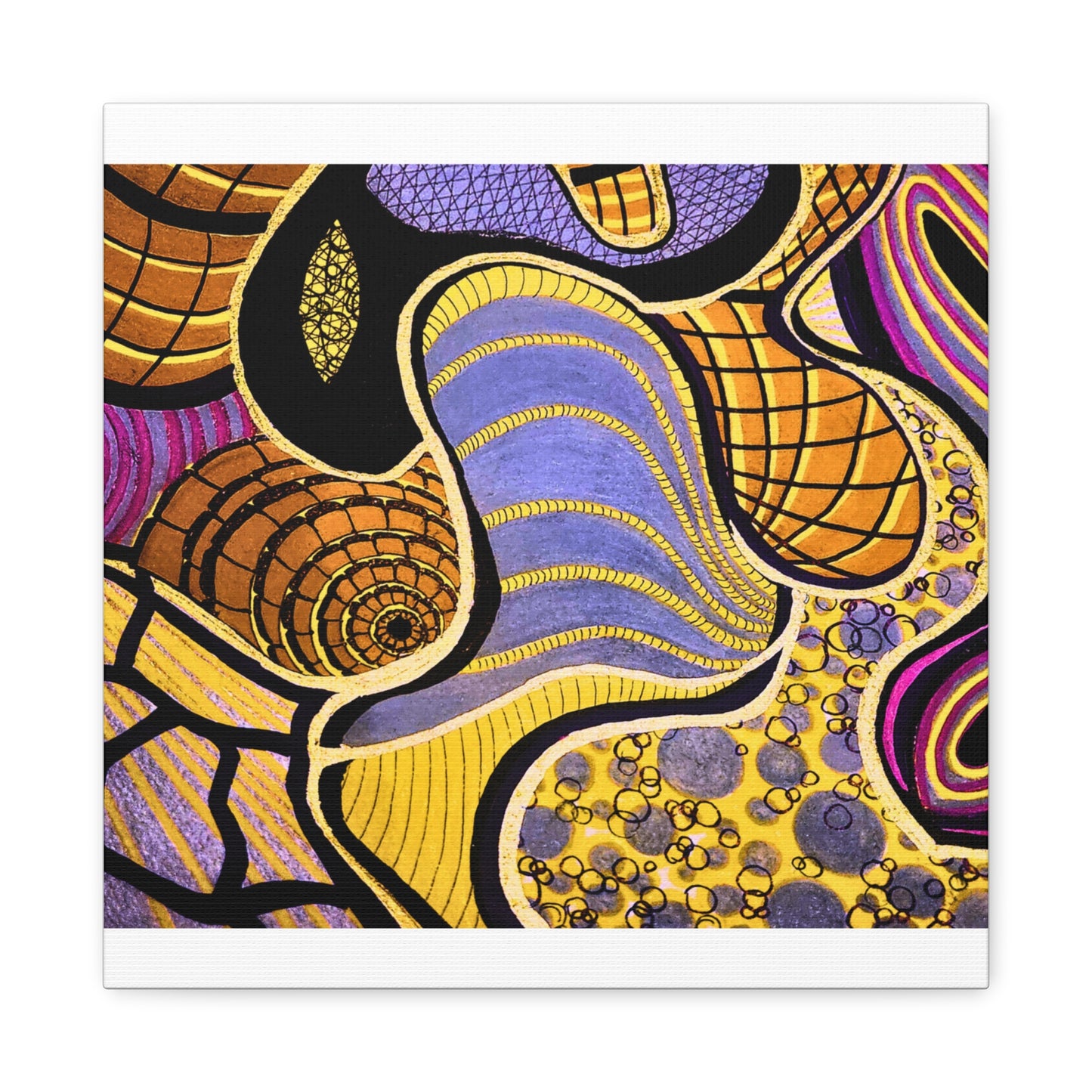 Abstract Gold & Purple Canvas Art
