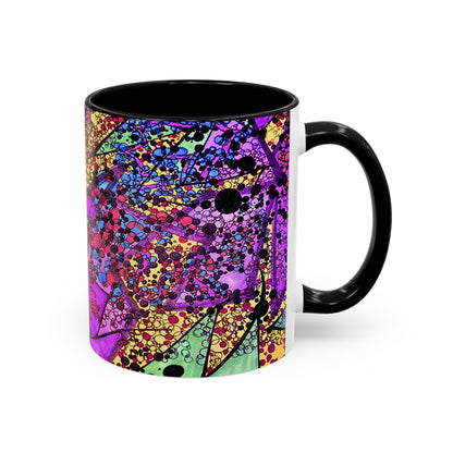 Vibrant Psychedelic Accent Coffee Mug – Colorful Abstract Art (11/15oz)