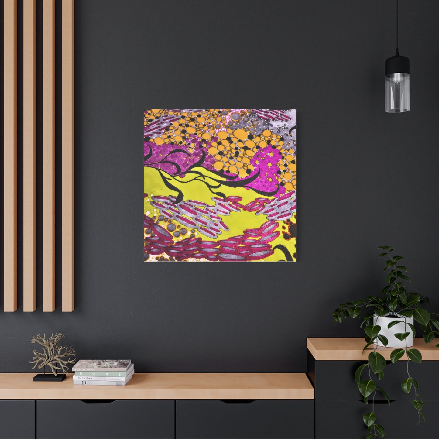 Vibrant Yellow & Magenta Wall Art