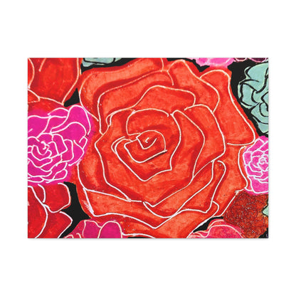 Bold Rose Floral Canvas Print
