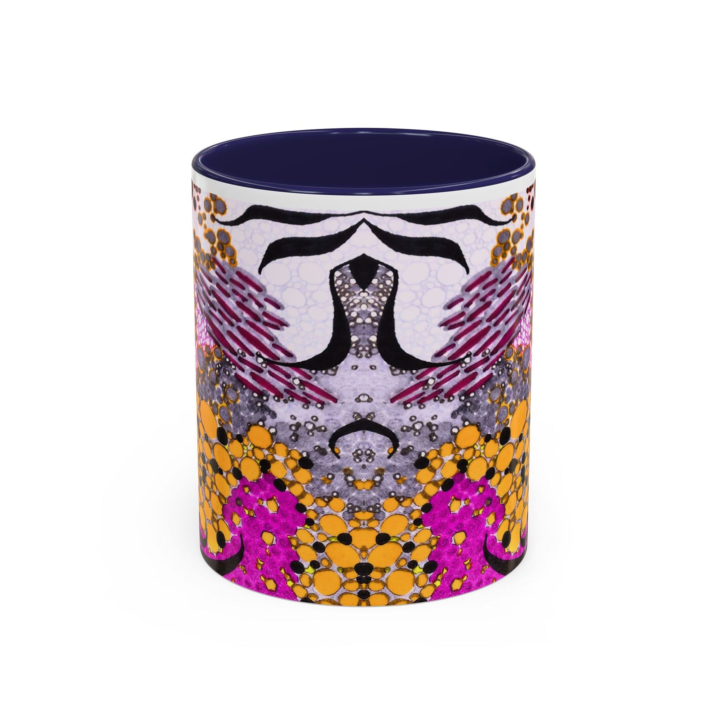 Accent Coffee Mug — Vibrant Abstract Floral Pattern (11/15oz)