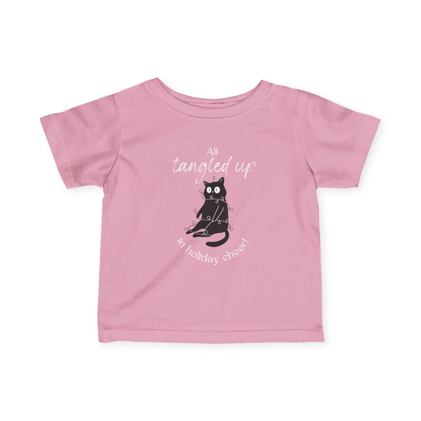 Infant Tee Black Cat Christmas Baby Shirt