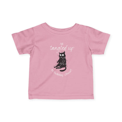 Infant Tee Black Cat Christmas Baby Shirt
