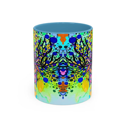 Artistic Floral Coffee Mug — Colorful Watercolor Mandala Accent Mug (11/15oz)