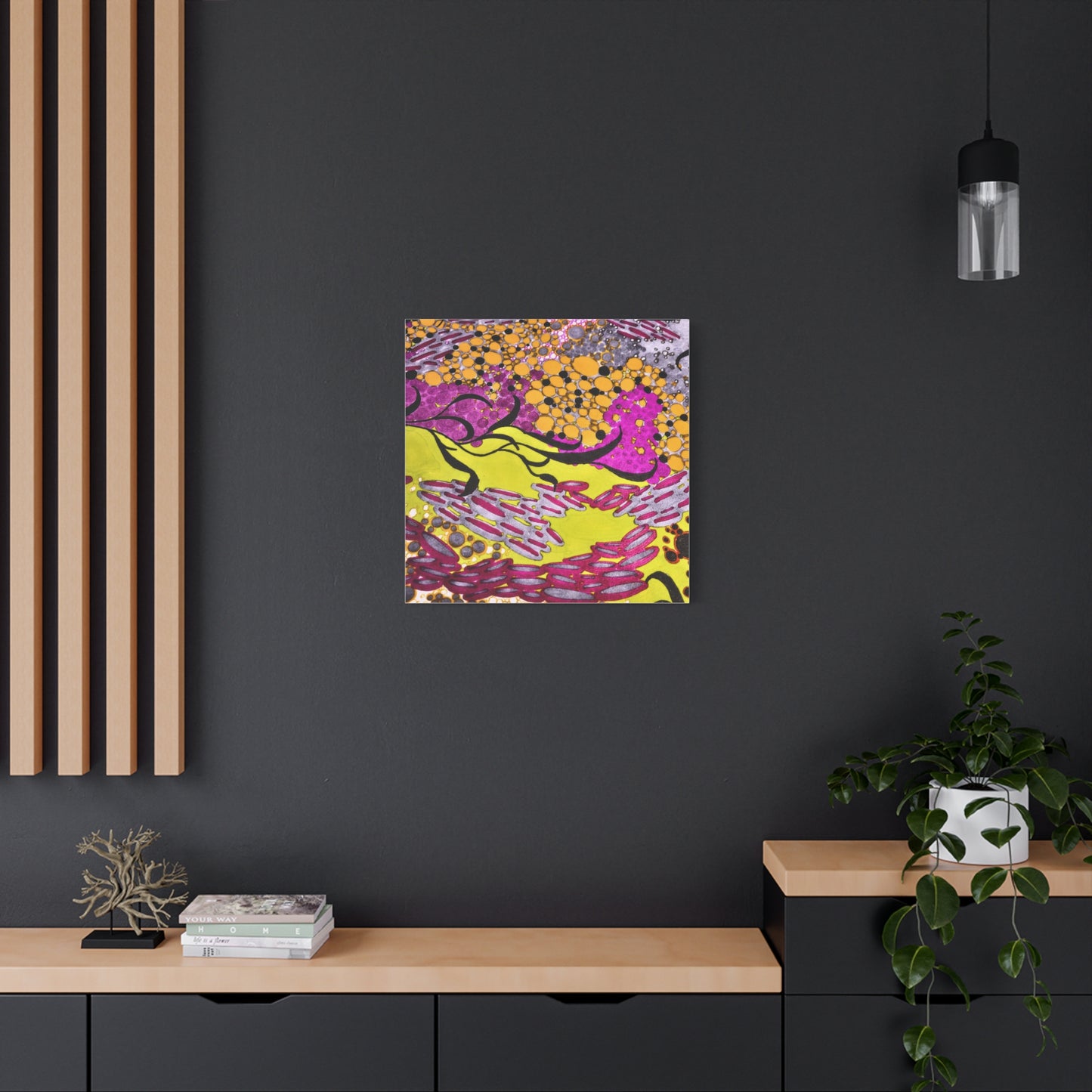 Vibrant Yellow & Magenta Wall Art