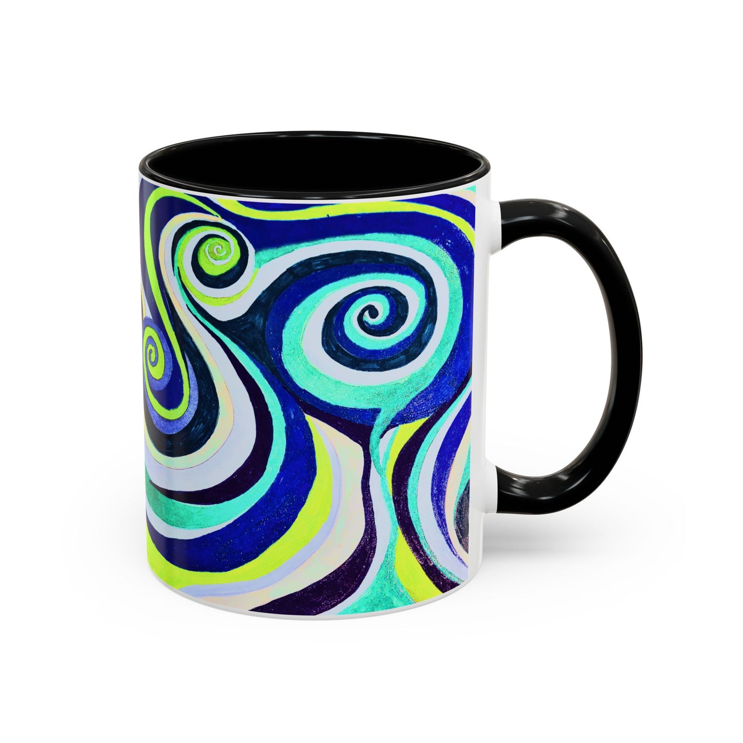 Abstract Swirl Accent Coffee Mug