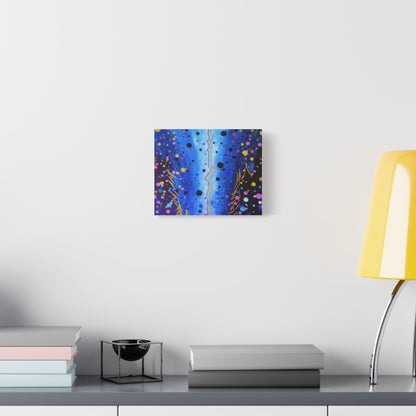 Blue Galaxy Cosmic Night Canvas Art