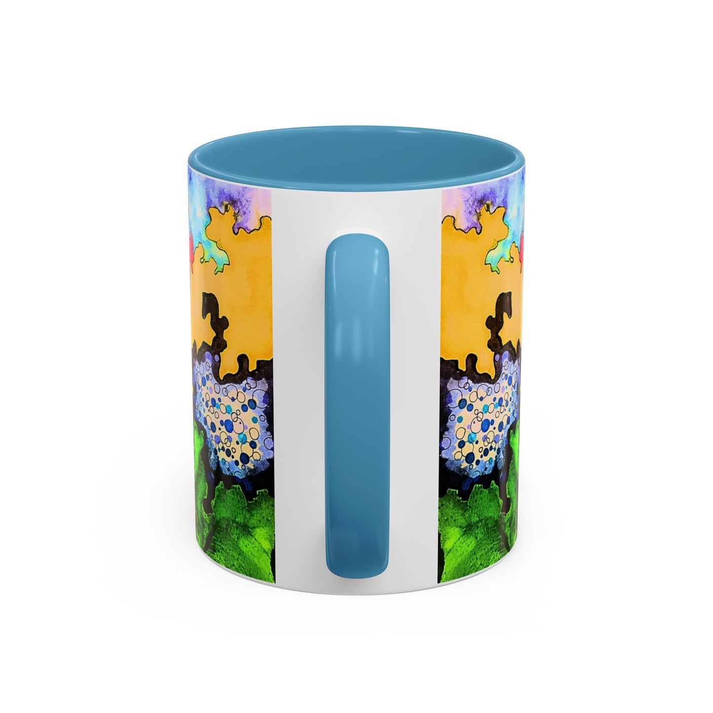 Abstract Colorful Art Coffee Mug — Vibrant Symmetry Accent Mug